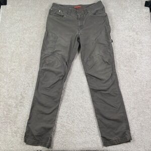 L.L. Bean Riverton Mens 34x34 (34x32) Cargo Pants Gray Nylon Cotton Utility Work